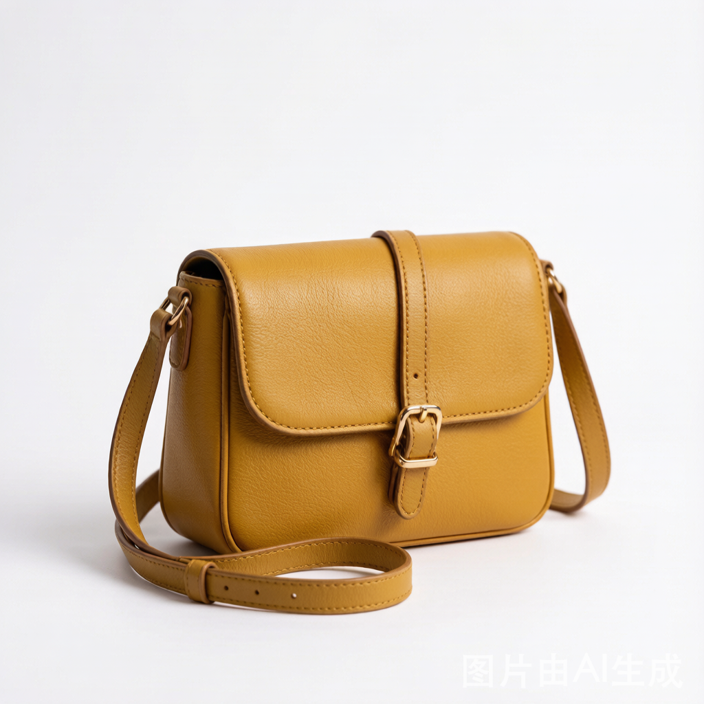 Mustard Yellow Leather Crossbody Bag
