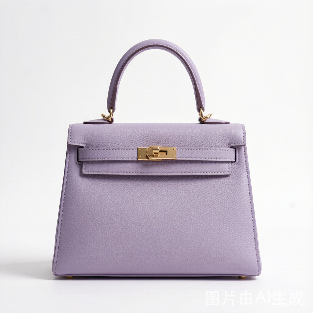Lavender Purple Structured Top-Handle Handbag